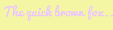 Image with Font Color ECC6FF and Background Color F4F6A3